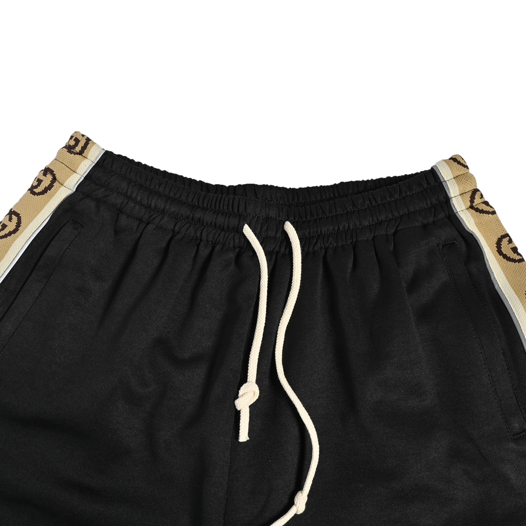Gucci/古驰20ss侧边双G反光织带短裤