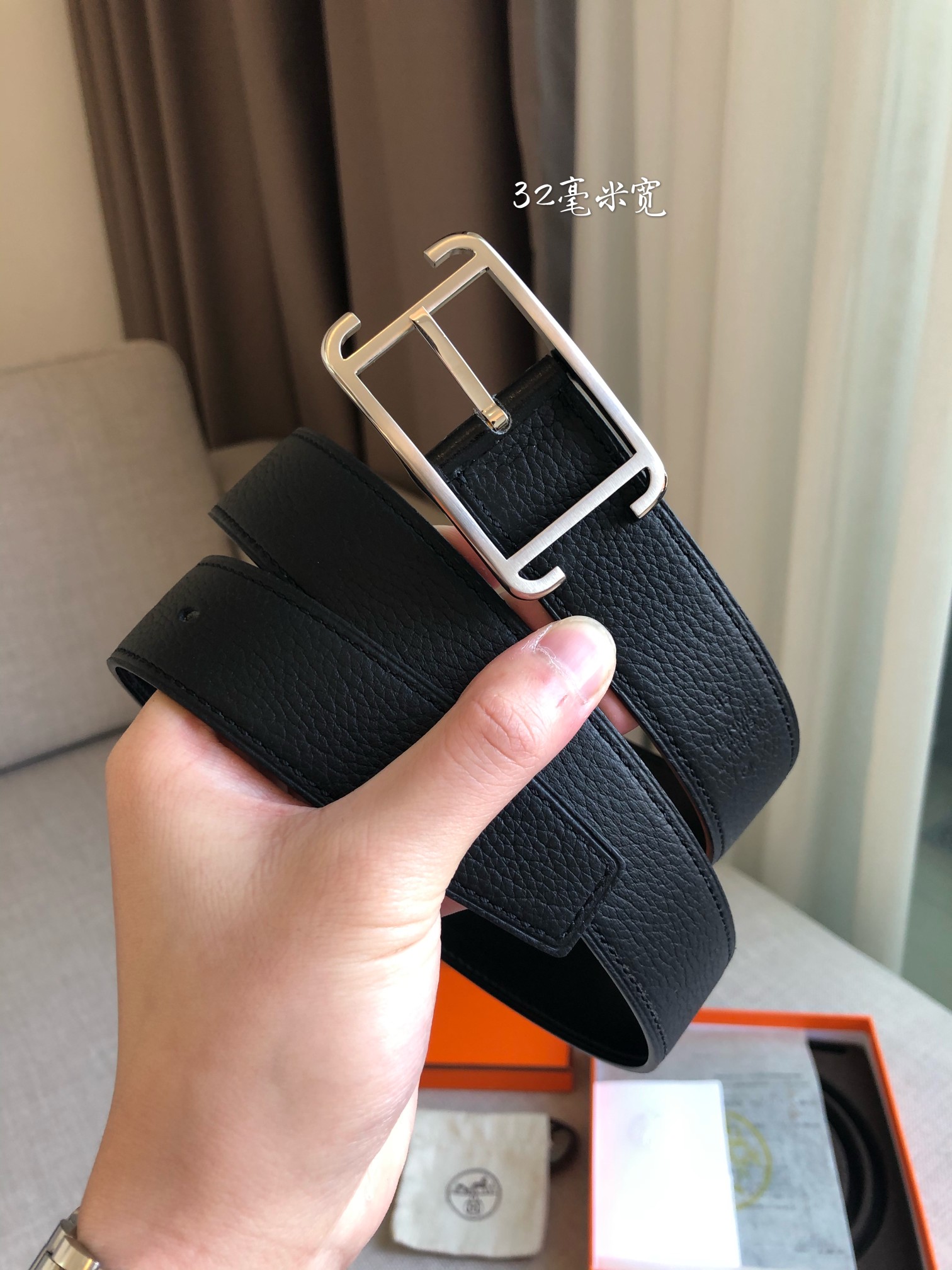 Hermes Society 32 Reversible Belt - Palladium Buckle, 32mm Width 3 a1645807327336 4704