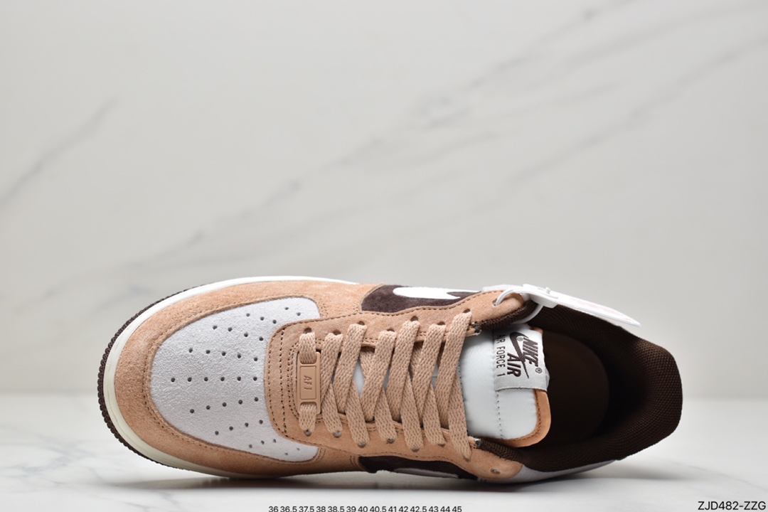 240 公司级耐克Nike Air Force 1 Low ’07 摩卡黑拼接 空军一号YG5063-203