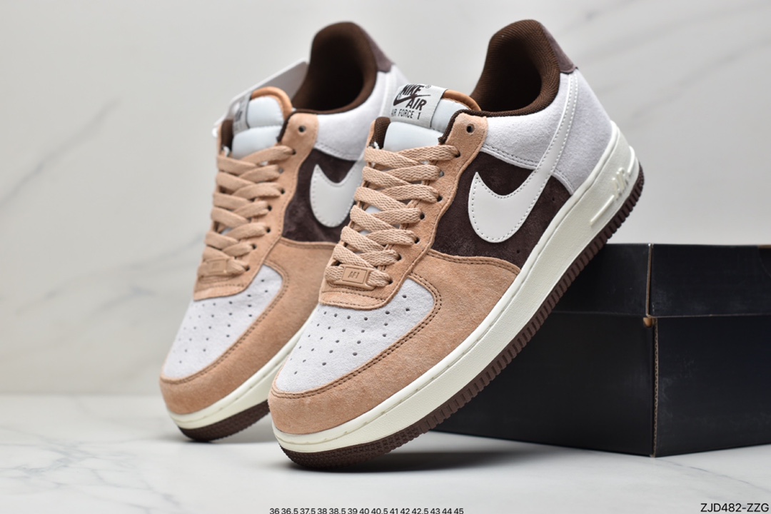 240 公司级耐克Nike Air Force 1 Low ’07 摩卡黑拼接 空军一号YG5063-203