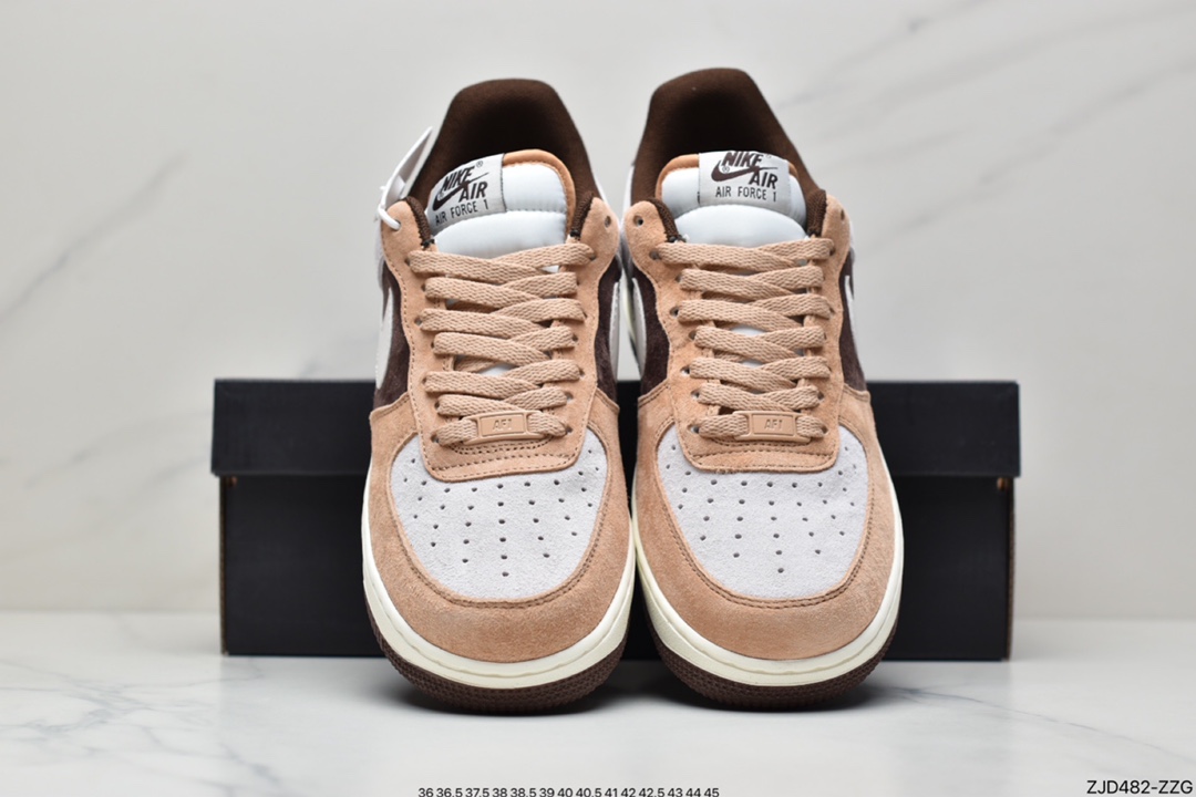 240 公司级耐克Nike Air Force 1 Low ’07 摩卡黑拼接 空军一号YG5063-203