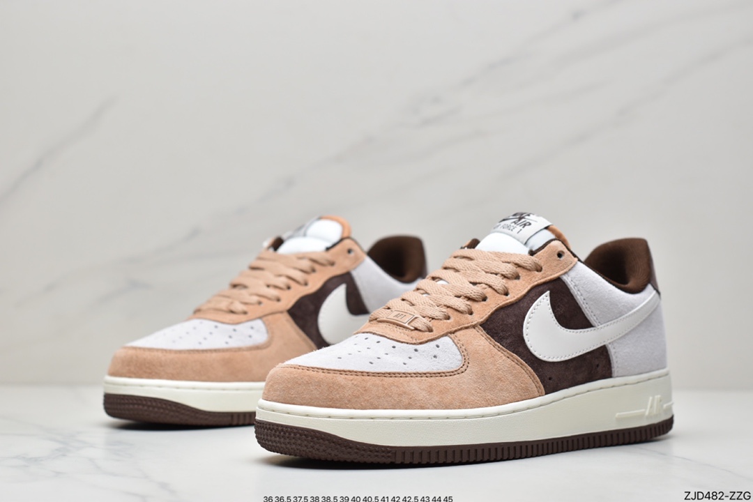 240 公司级耐克Nike Air Force 1 Low ’07 摩卡黑拼接 空军一号YG5063-203