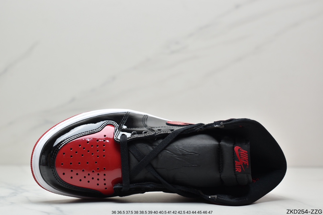 270 Air Jordan 1 Retro High OG”Bred Patent”AJ1代经典复古经典高帮百搭文化篮球鞋“漆皮黑红禁穿”555088-063