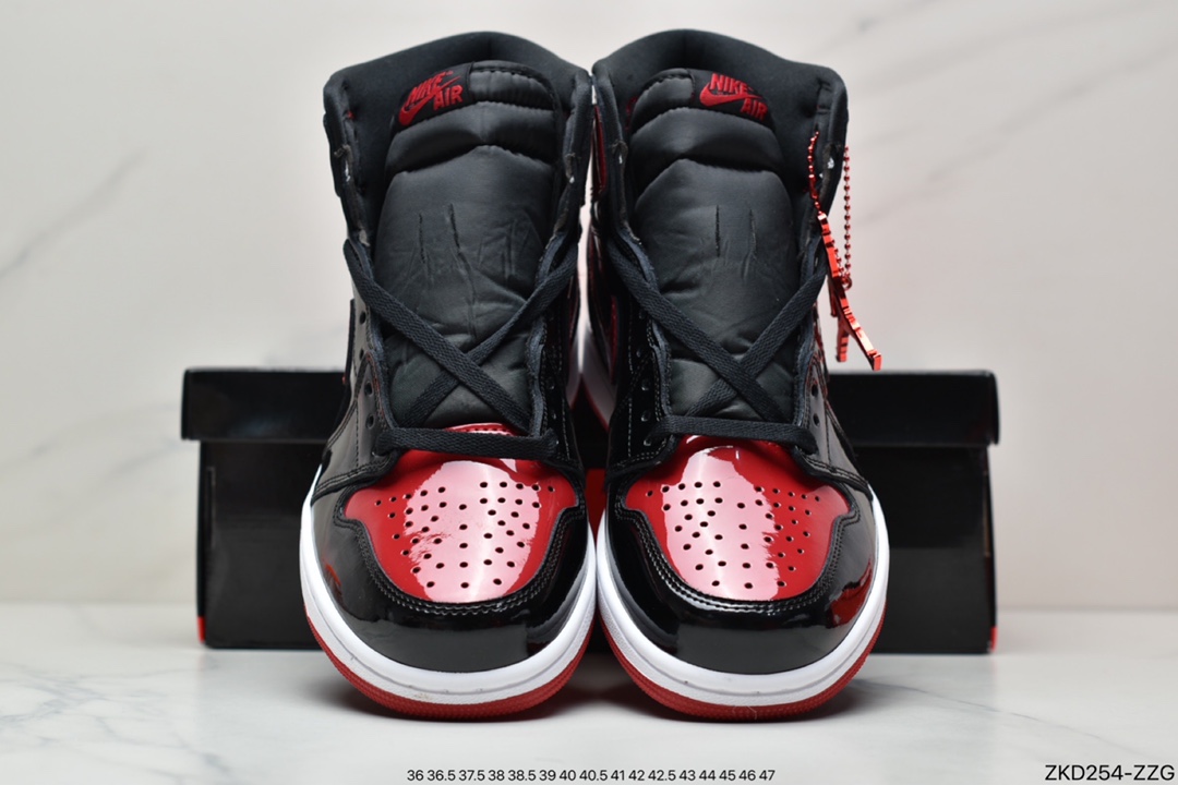 270 Air Jordan 1 Retro High OG”Bred Patent”AJ1代经典复古经典高帮百搭文化篮球鞋“漆皮黑红禁穿”555088-063