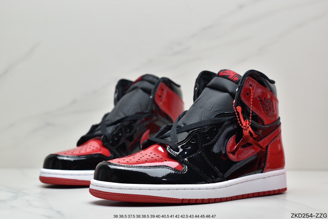 270 Air Jordan 1 Retro High OG”Bred Patent”AJ1代经典复古经典高帮百搭文化篮球鞋“漆皮黑红禁穿”555088-063