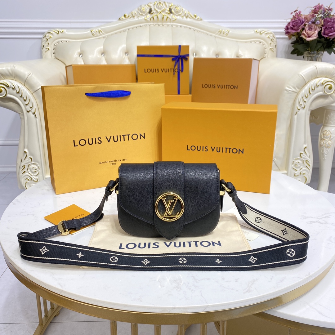 Louis Vuitton LV Pont Online
 Handbags Messenger Bags Buying Replica
 Black Blue Caramel Grey Lychee Pattern Calfskin Cowhide M58727
