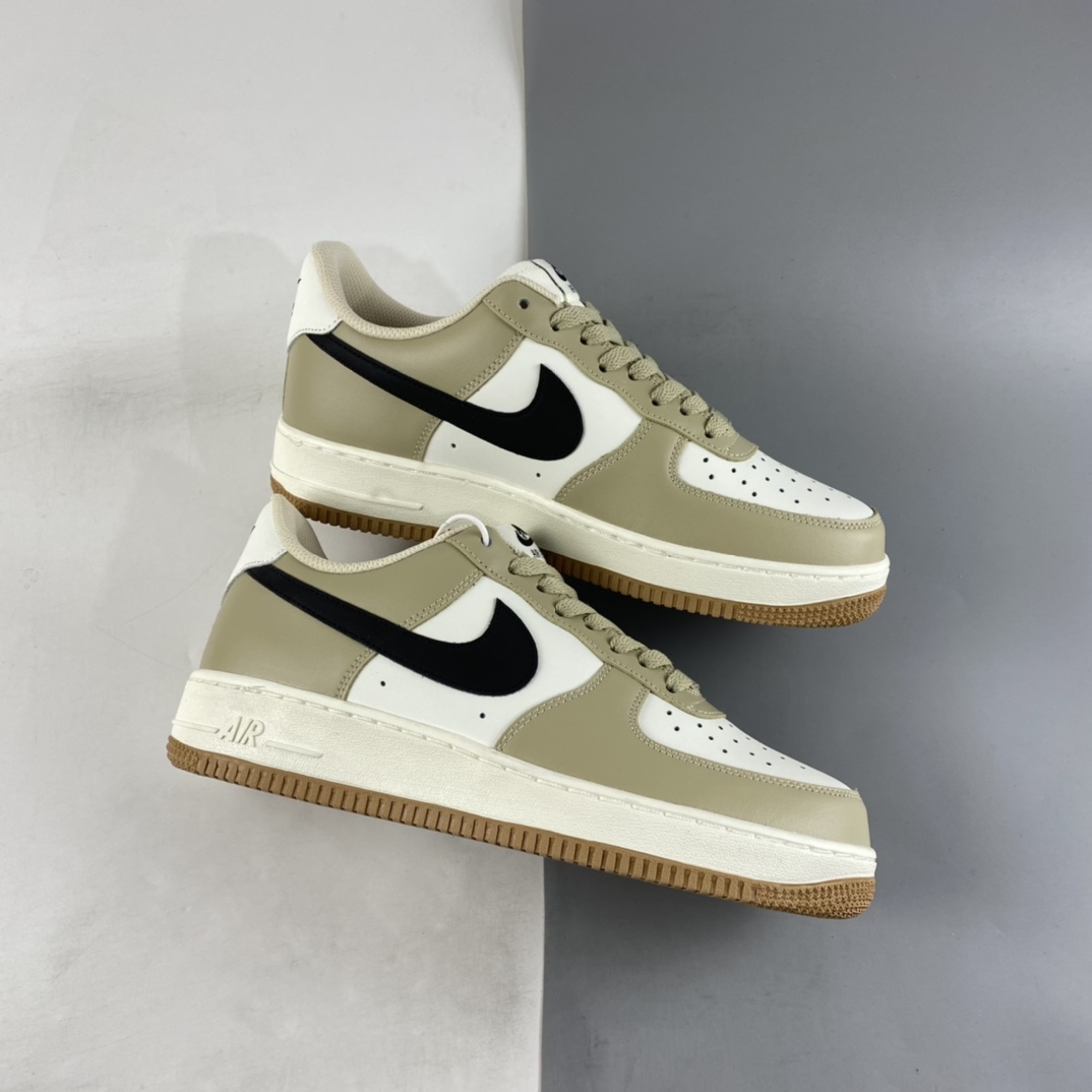 P240 NIKE Air Force 1’07 Low 卡其黑勾 空军一号低帮休闲板鞋 DH5969-633