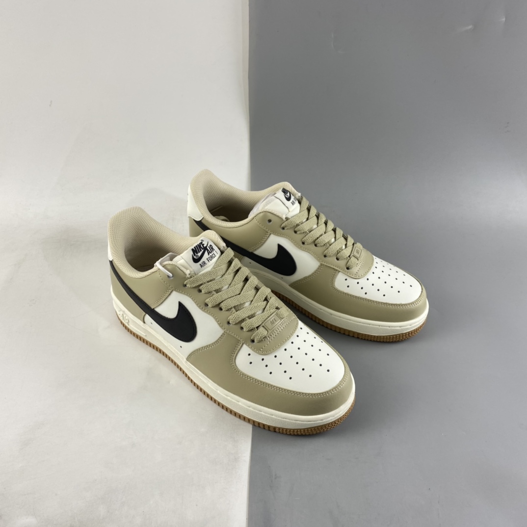 P240 NIKE Air Force 1’07 Low 卡其黑勾 空军一号低帮休闲板鞋 DH5969-633