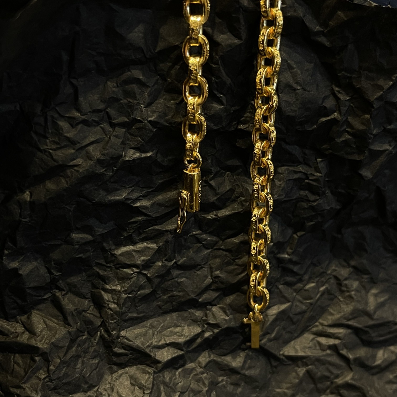 Chrome Hearts 𝐂𝐡𝐫𝐨𝐦𝐞 𝐡𝐞𝐚𝐫𝐭𝐬克罗心22k镀金CH字母手链