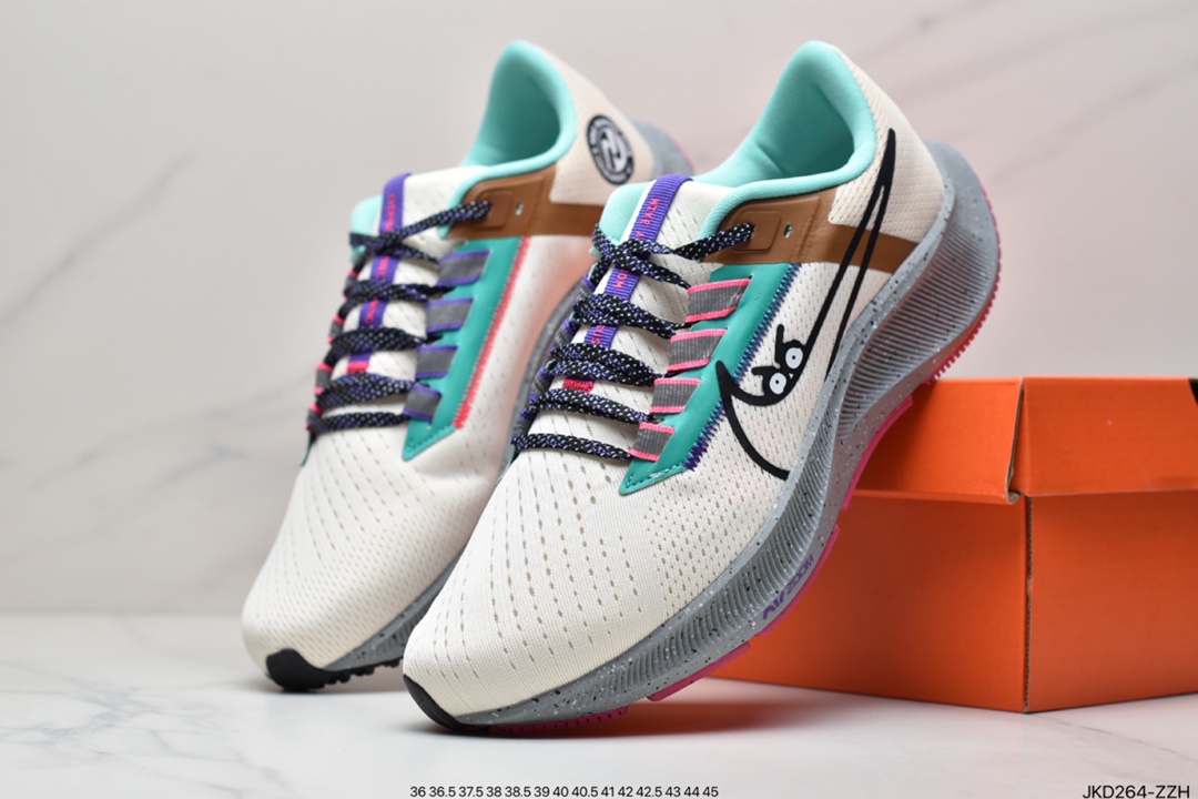 160 公司级 耐克Pegasus 38 登月38代系列九针眼网纱透气缓震疾速跑鞋 DJ5397-100