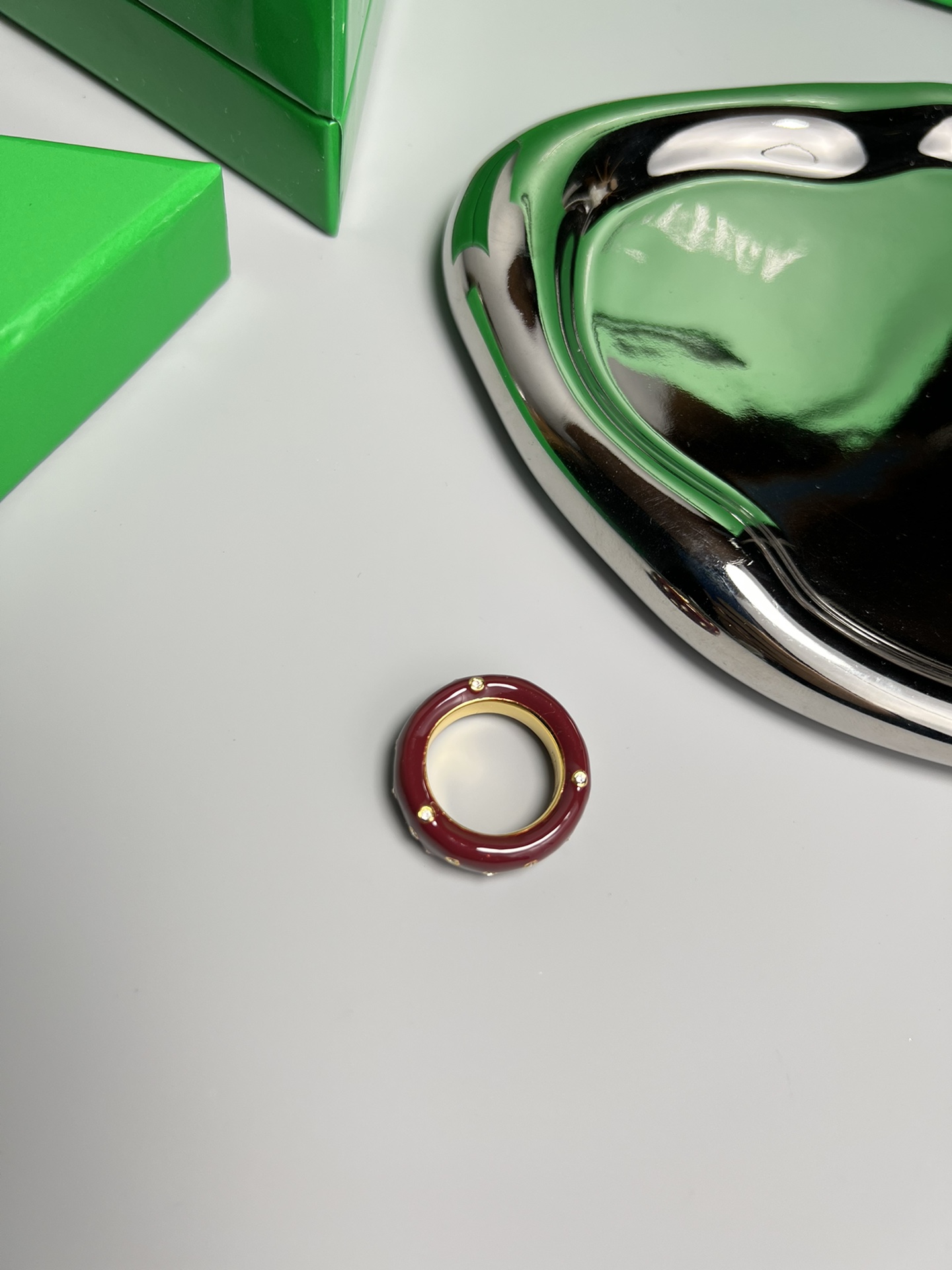 p240. BV ring, 18K gold and silver plating and co-founder oxidating ring - 图片 2