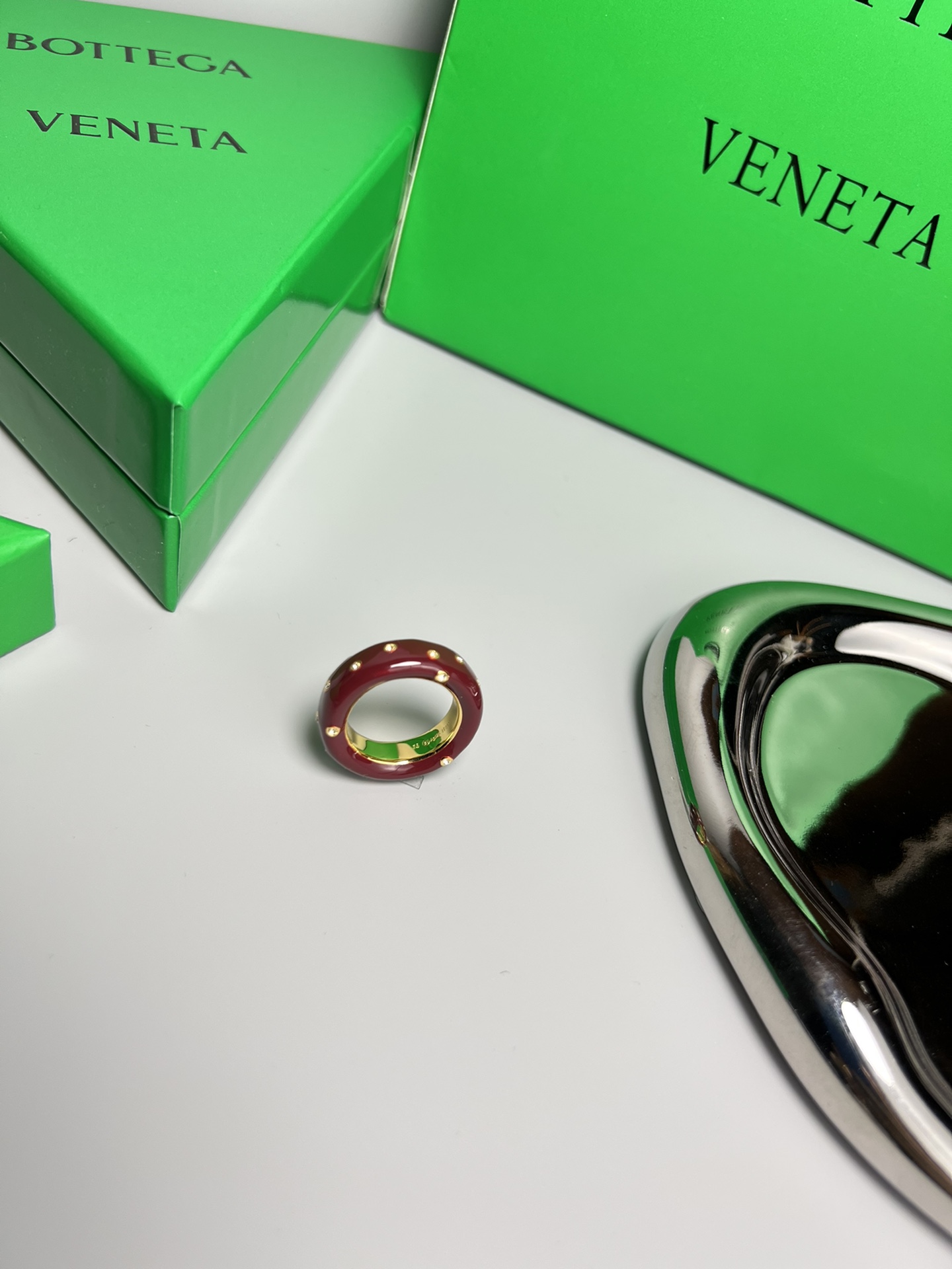p240. BV ring, 18K gold and silver plating and co-founder oxidating ring - 图片 3