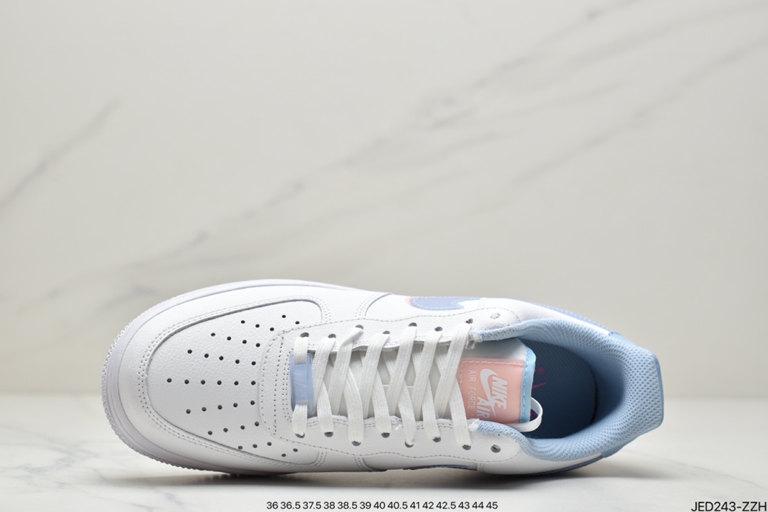 150 公司级耐克Air Force1’ 07 蓝粉双钩原楦头原纸板 CW1574-100