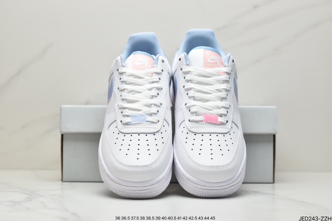 150 公司级耐克Air Force1’ 07 蓝粉双钩原楦头原纸板 CW1574-100