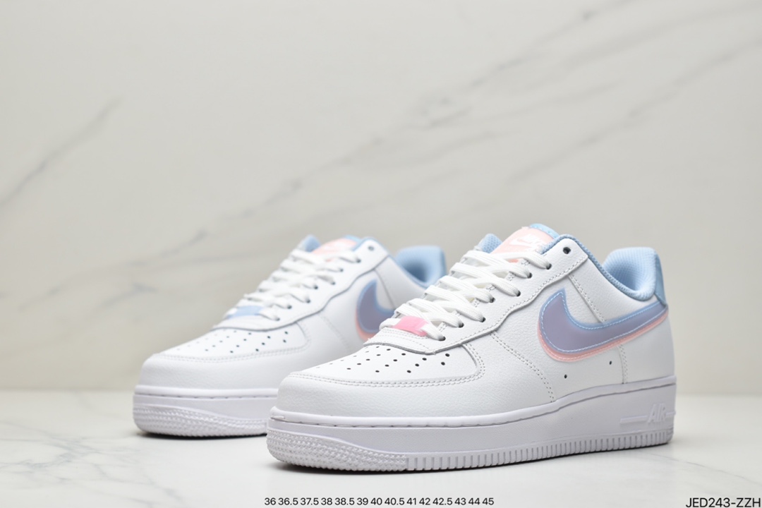 150 公司级耐克Air Force1’ 07 蓝粉双钩原楦头原纸板 CW1574-100