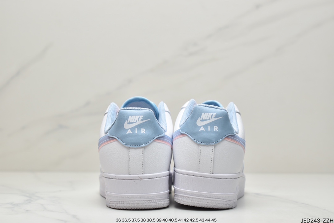 150 公司级耐克Air Force1’ 07 蓝粉双钩原楦头原纸板 CW1574-100