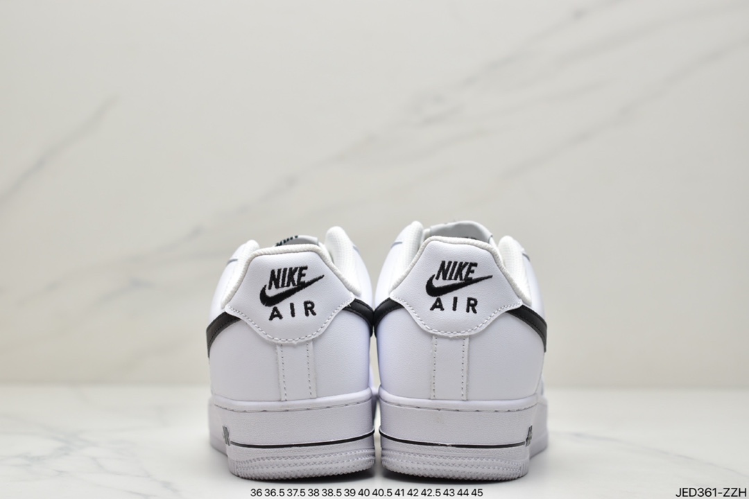 150 公司级耐克Air Force 1’07”Black/White”“皮革黑白小权志龙”空军一号板鞋CJ0952-001