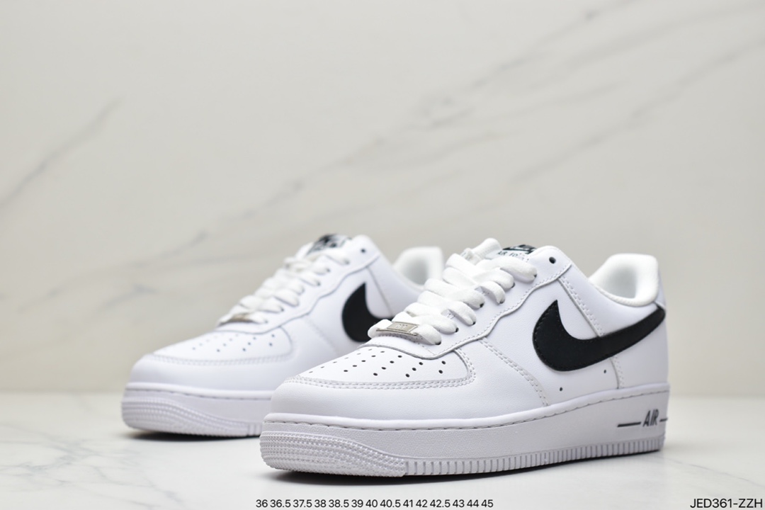 150 公司级耐克Air Force 1’07”Black/White”“皮革黑白小权志龙”空军一号板鞋CJ0952-001