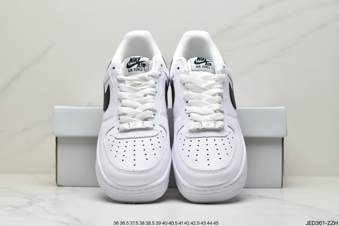 150 公司级耐克Air Force 1’07”Black/White”“皮革黑白小权志龙”空军一号板鞋CJ0952-001