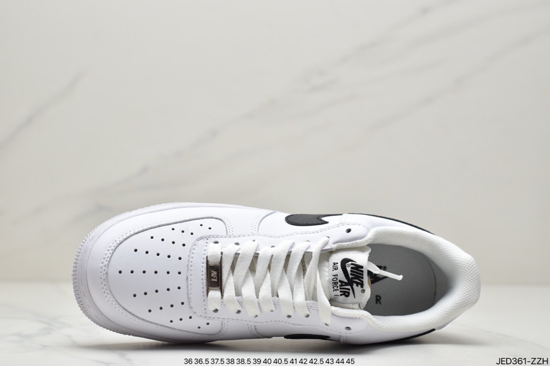 150 公司级耐克Air Force 1’07”Black/White”“皮革黑白小权志龙”空军一号板鞋CJ0952-001