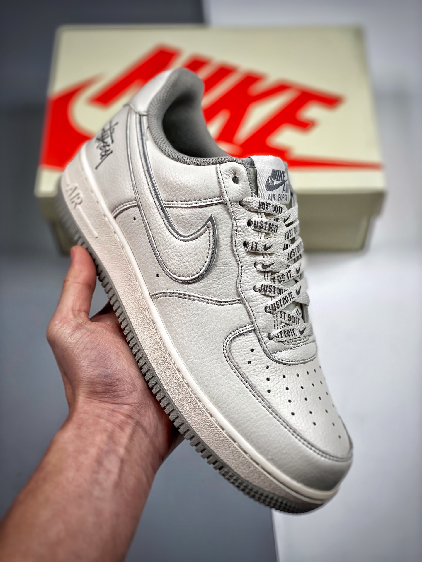 Nike Air Force 1 Low edición conjunta Stussy, horma original y plantilla original, crea el estilo auténtico de Air Forc…