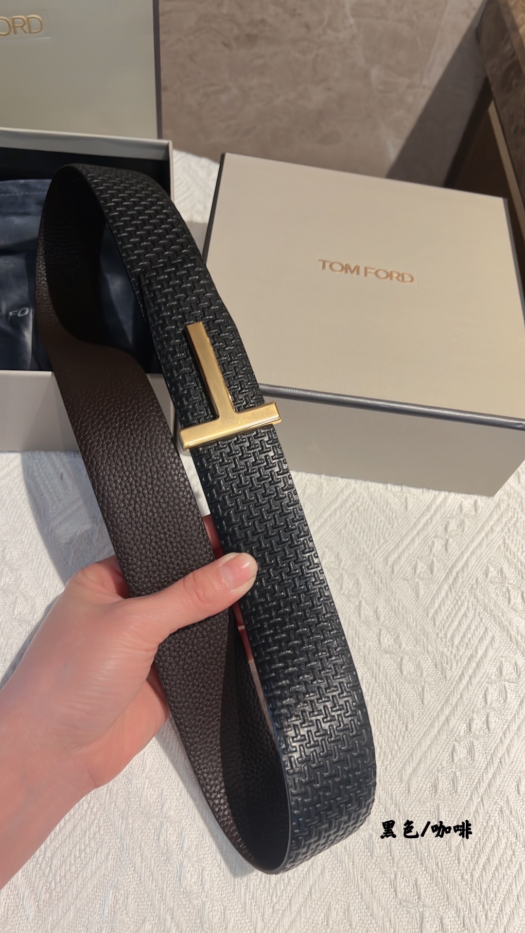 TOMFORD汤姆福特男士T字搭扣双