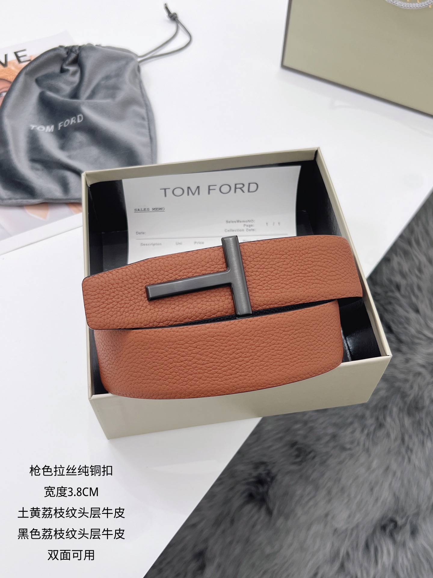 NO:336791,Tom Ford Original Single Product Width 3.8cm Classic lychee pattern head layer cowhide, two-color combination, double-sided available. Classic T-shaped pure copper buckle (optional in multiple colors), belt, cowhide19860909汤姆福特 原单货品 宽度 3.8cm  经典荔枝纹头层牛皮,双色搭配,双面可用. 经典T字形纯铜扣头（多色可选）,皮带,cowhide,Belt
