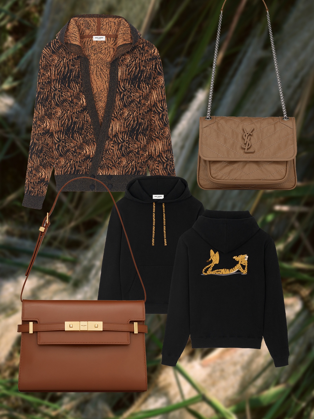 Saint laurent Ysl 𝙈𝙖𝙣𝙝𝙖𝙩𝙩𝙖𝙣 𝟮𝟰𝙘𝙢 小号法棍包 675626棕色