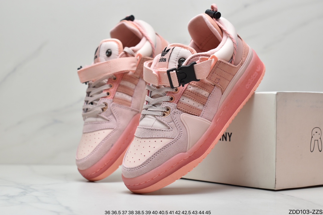 Campus style BAdidas Bunny Adidas Forum Buckle Low Easter egg magic buckle retro sneakers GW0265