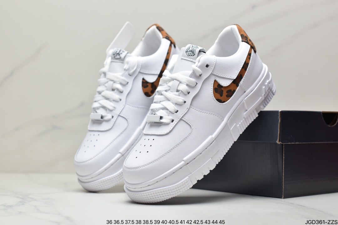 180 公司级Nike Air Force 1 LV8 Pixel 白色 豹纹 官方同步 CV8481-100