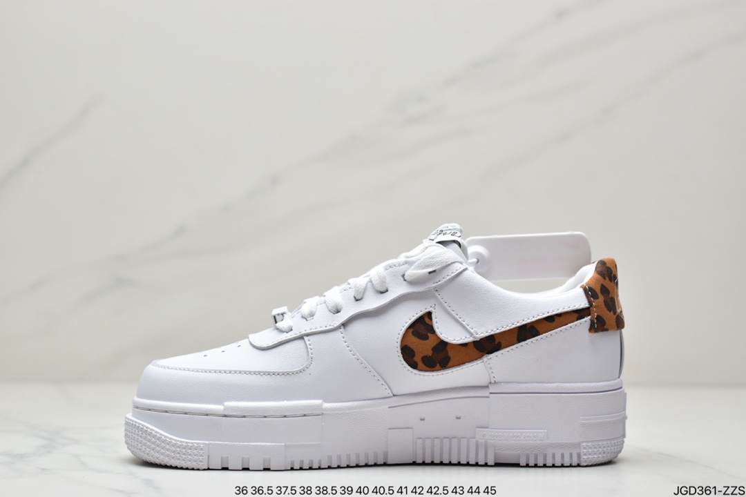 180 公司级Nike Air Force 1 LV8 Pixel 白色 豹纹 官方同步 CV8481-100