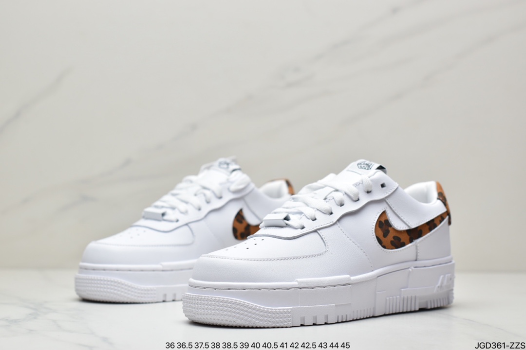 180 公司级Nike Air Force 1 LV8 Pixel 白色 豹纹 官方同步 CV8481-100