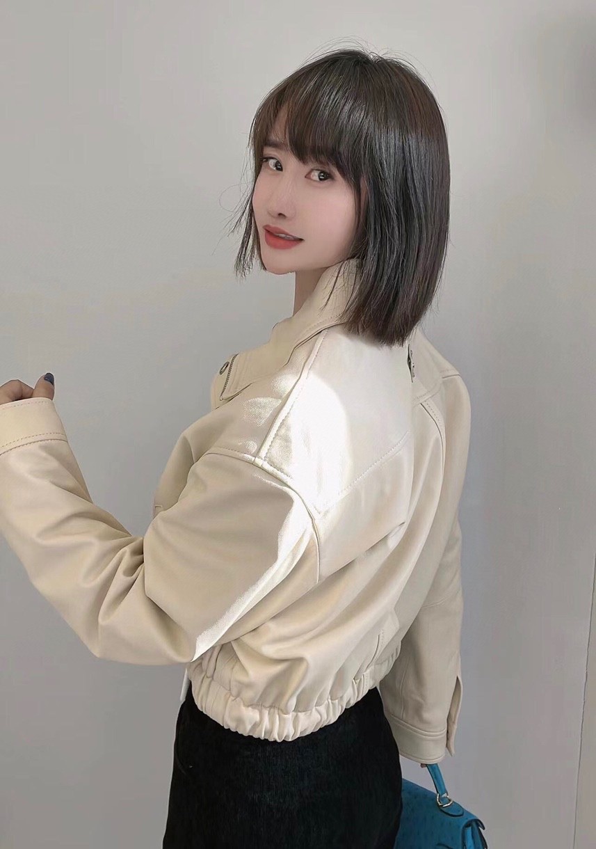 NO:932856,Clearance price, PRAD* drawstring waist imported lambskin leather jacket, ready stock!  Size 36/3 38/1 40/2 42/1 Size 38 bust 94cm, special price, no return, no exchange, no free shipping, prada, leather jacket, sheepskin,19860909清库价,PRAD* 抽绳束腰进口小羊皮皮衣,现货！码数36/3 38/1 40/2 42/1 38码胸围94cm,特价 不退不换不包邮,prada,leather jacket,sheepskin,,Women's clothing