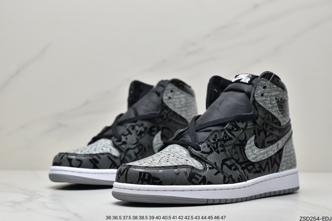 320 公司级Air Jordan 1 High OG ”Rebellionaire” 高帮 黑灰叛逆 AJ1 555088-036