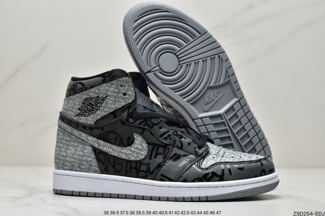 320 公司级Air Jordan 1 High OG ”Rebellionaire” 高帮 黑灰叛逆 AJ1 555088-036