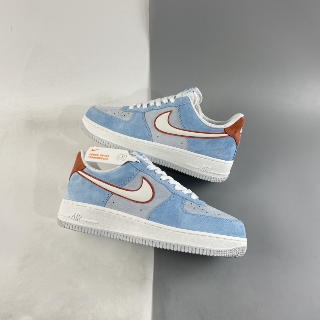 P240 NIKE Air Force 1’07 Low 酒红蓝配色 空军一号低帮休闲板鞋 LZ6699-521