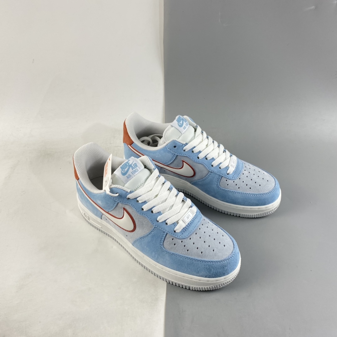 P240 NIKE Air Force 1’07 Low 酒红蓝配色 空军一号低帮休闲板鞋 LZ6699-521