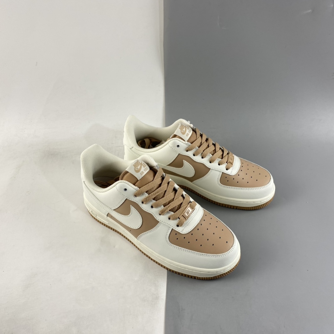 P240 NIKE Air Force 1’07 Low 奶油浅咖 空军一号低帮休闲板鞋 PQ3369-281