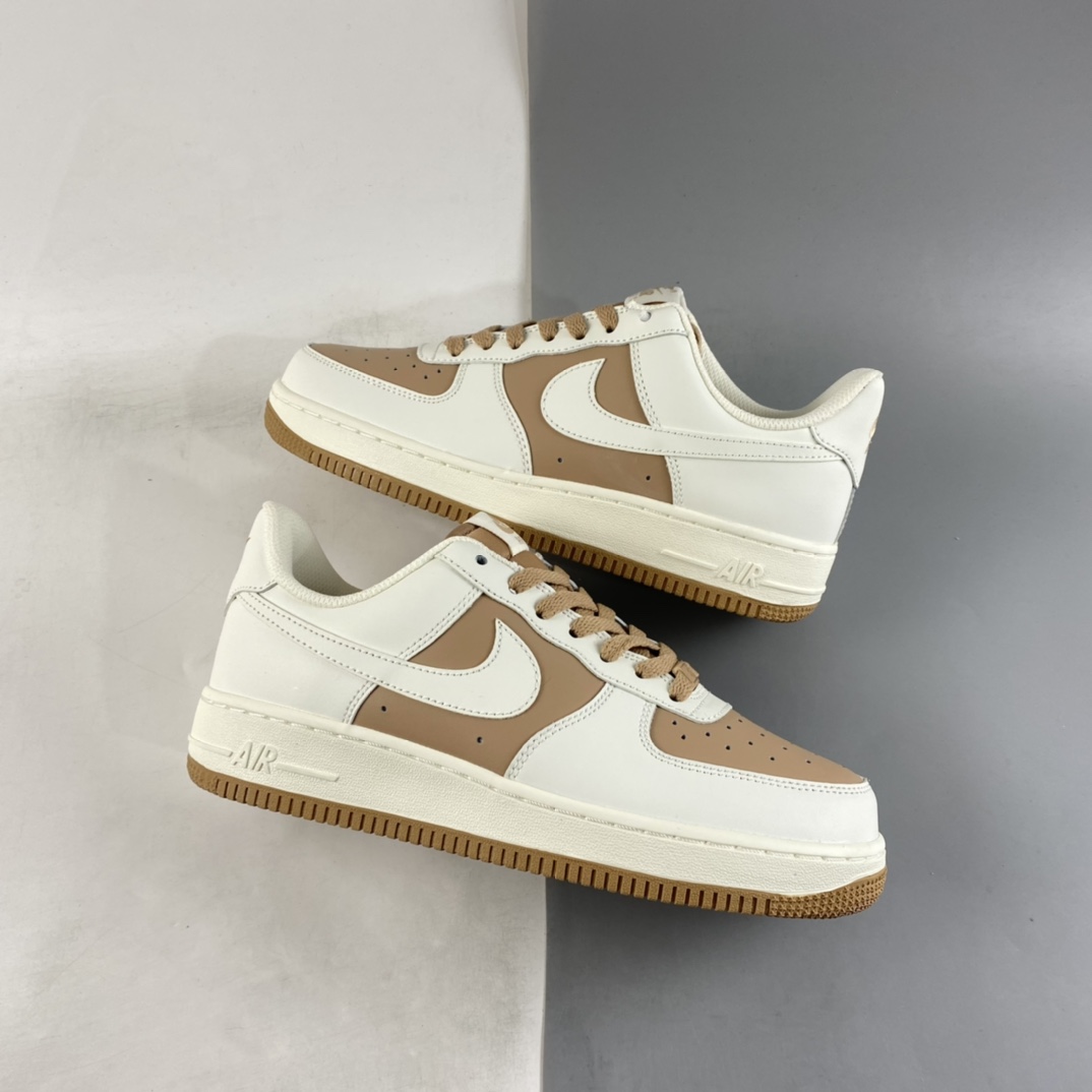P240 NIKE Air Force 1’07 Low 奶油浅咖 空军一号低帮休闲板鞋 PQ3369-281