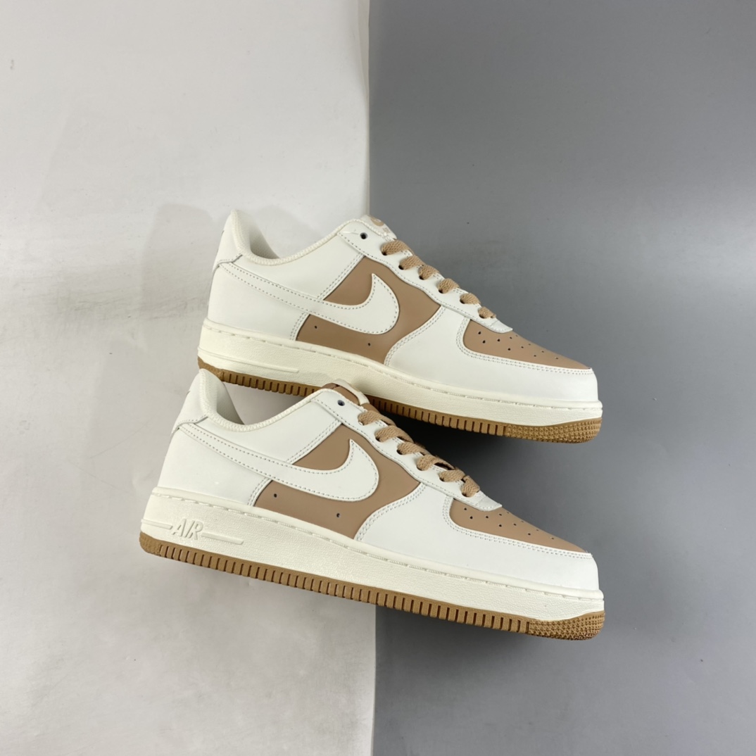 P240 NIKE Air Force 1’07 Low 奶油浅咖 空军一号低帮休闲板鞋 PQ3369-281