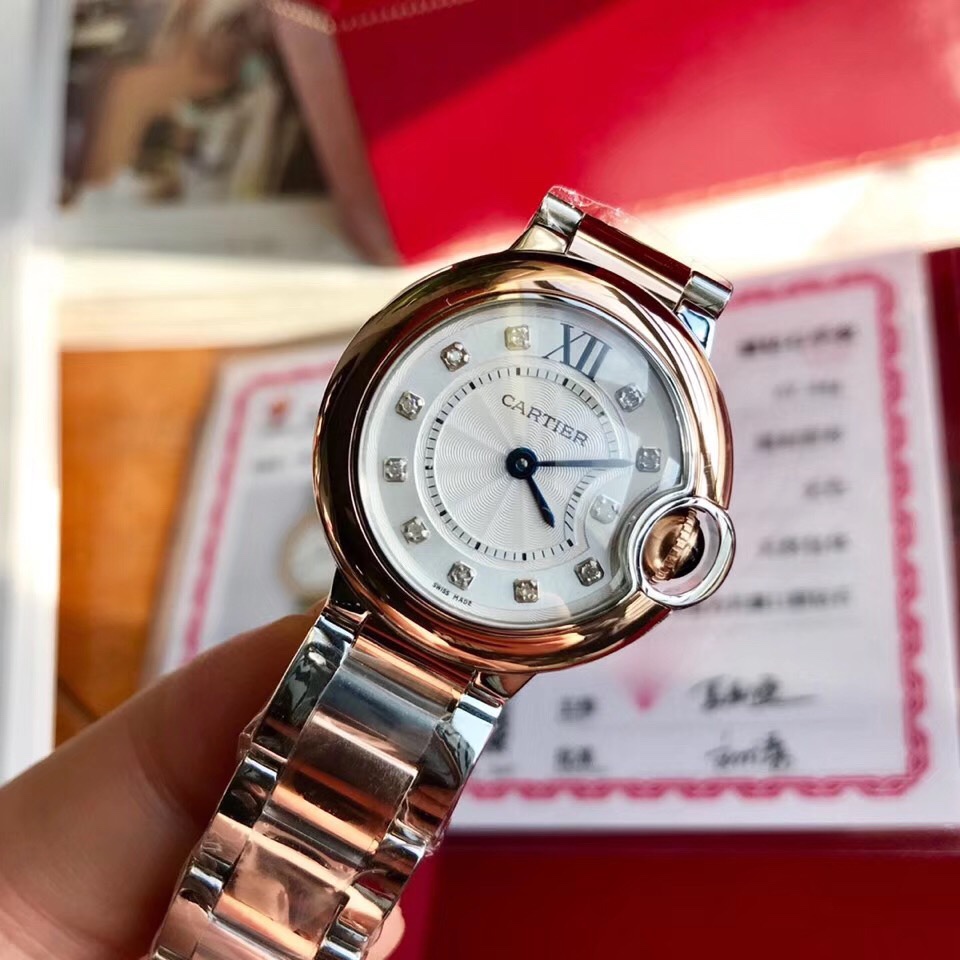 Luxury 18k Plated Collar Watch with Genuine Diamonds and State Certification - 图片 4