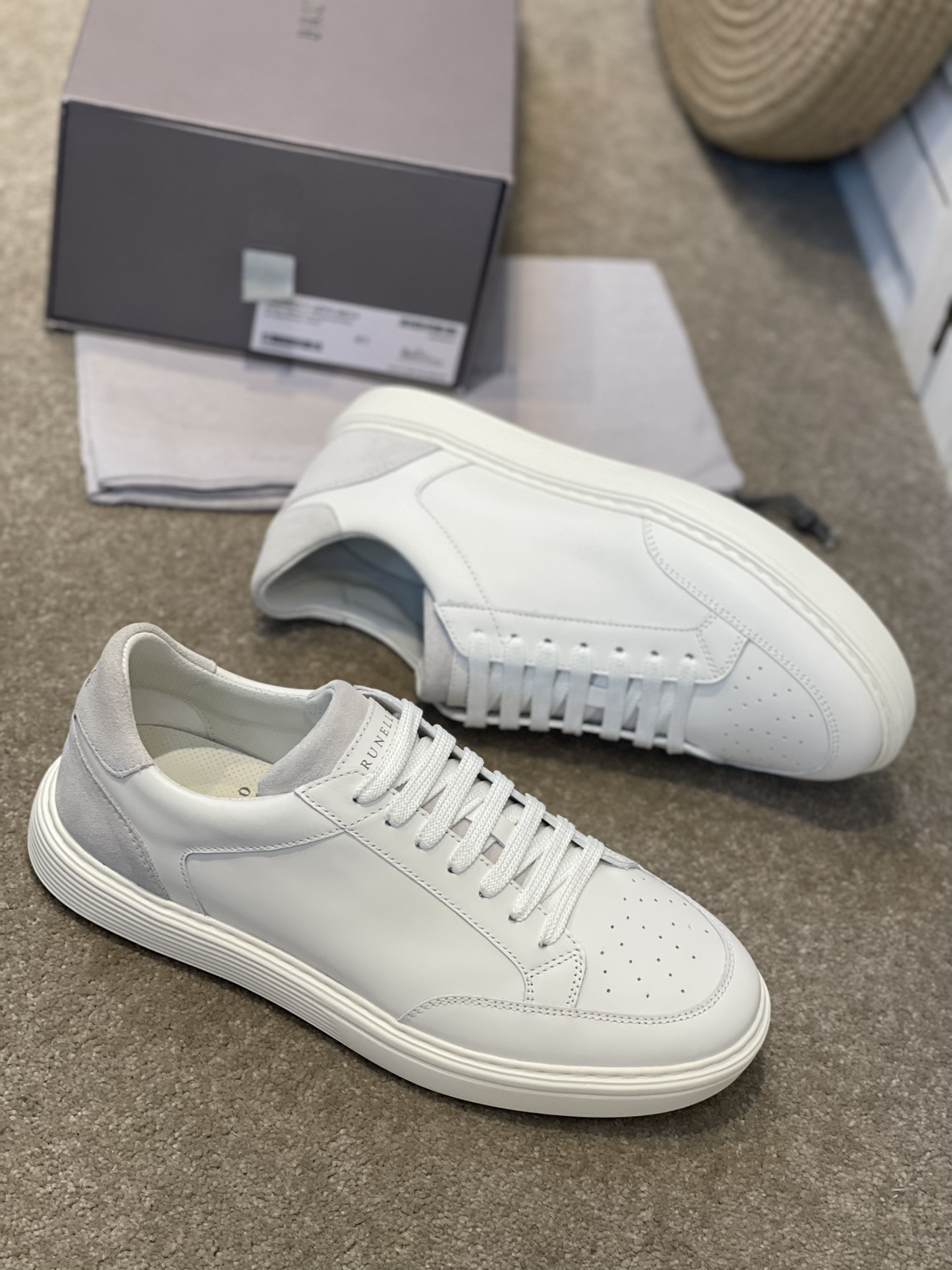 Brunello Cucinelli Primavera/Verano Nuevo Bloqueo de Color Tablero Deportivo Zapatos de Hombre ¡Este