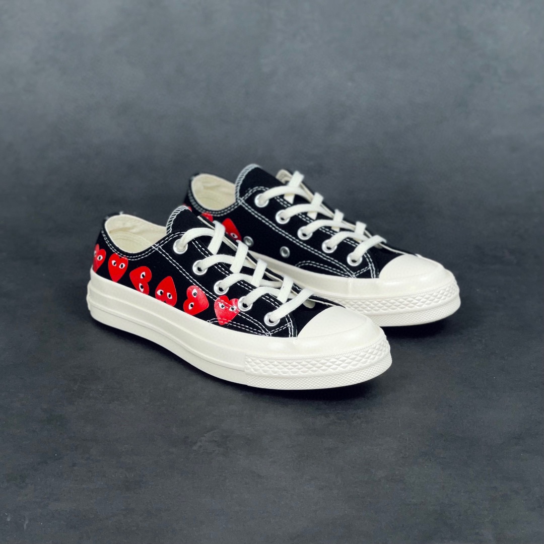 G0 【渠道正品 实力可充正操作】CDG Play x Converse 1970s 发售正确工艺大盒 平台正品订单正确PU蓝底 大几率过验匡威川久保玲 Play爱心联名帆布鞋 原盒原标 无可挑剔的正品订单 各方位细节做工秒杀市面所有