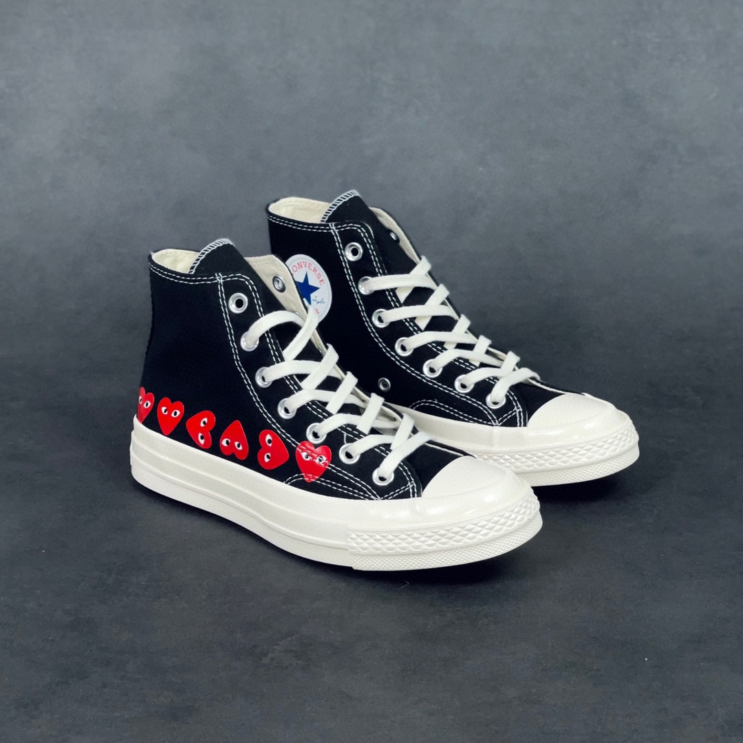 G0 【渠道正品 实力可充正操作】CDG Play x Converse 1970s 发售正确工艺大盒 平台正品订单正确PU蓝底 大几率过验匡威川久保玲 Play爱心联名帆布鞋 原盒原标 无可挑剔的正品订单 各方位细节做工秒杀市面所有