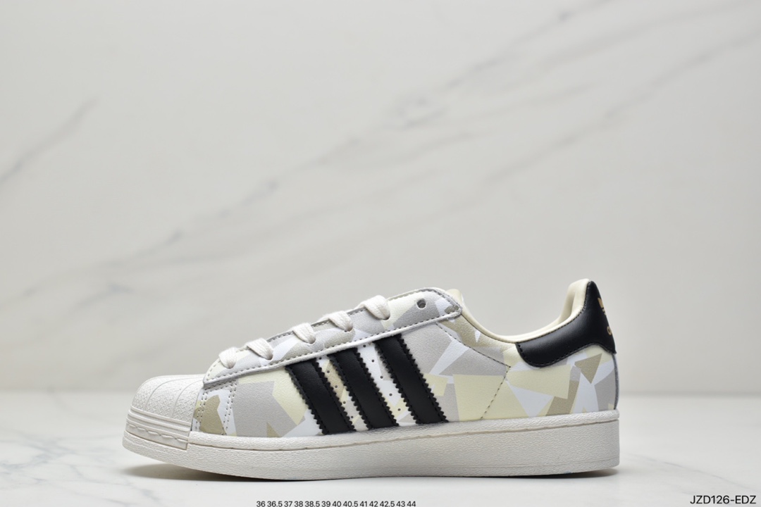 Clover adidas Originals Superstar Shell Head Classic Versatile Casual Sneakers” FY9022