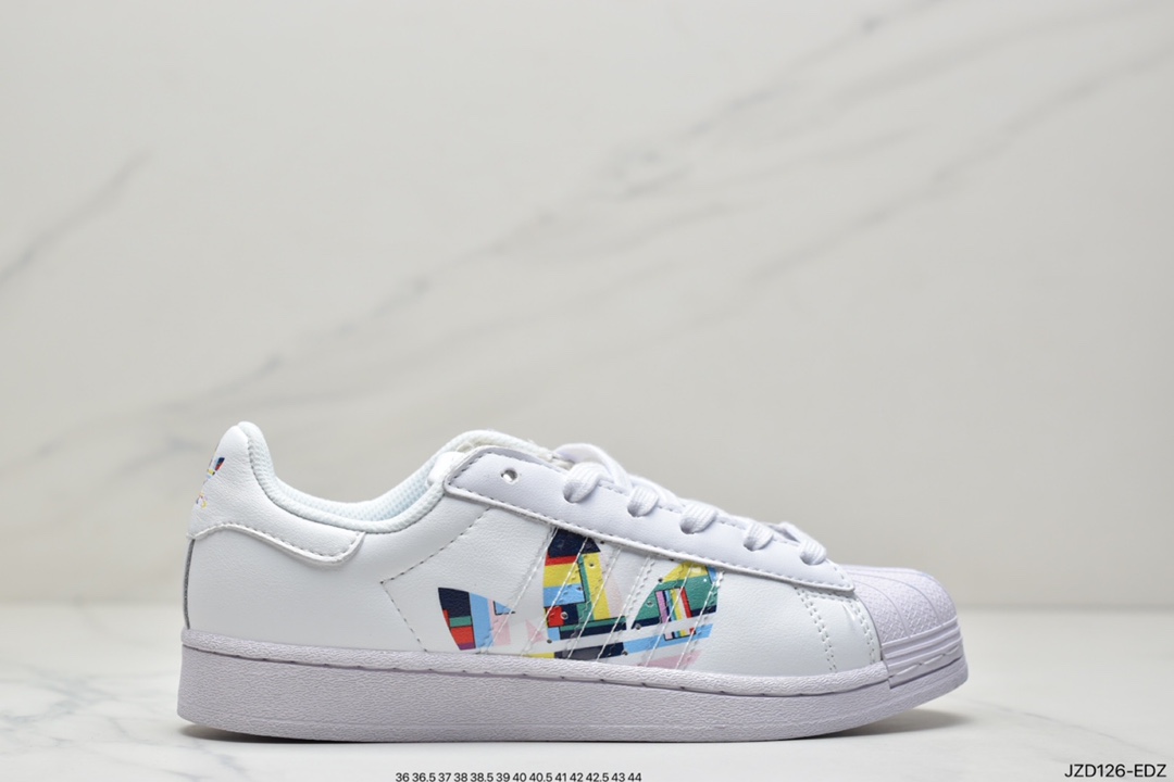 Clover adidas Originals Superstar Shell Head Classic Versatile Casual Sneakers” FY9022