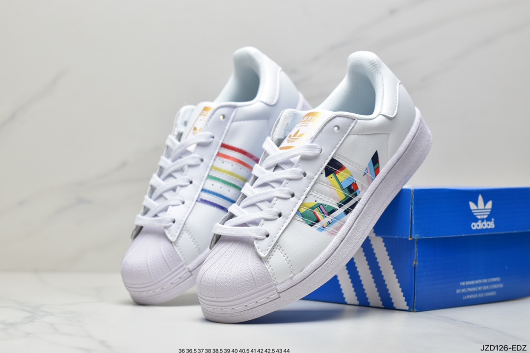 Clover adidas Originals Superstar Shell Head Classic Versatile Casual Sneakers” FY9022