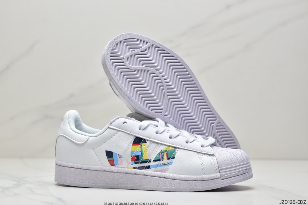 Clover adidas Originals Superstar Shell Head Classic Versatile Casual Sneakers” FY9022