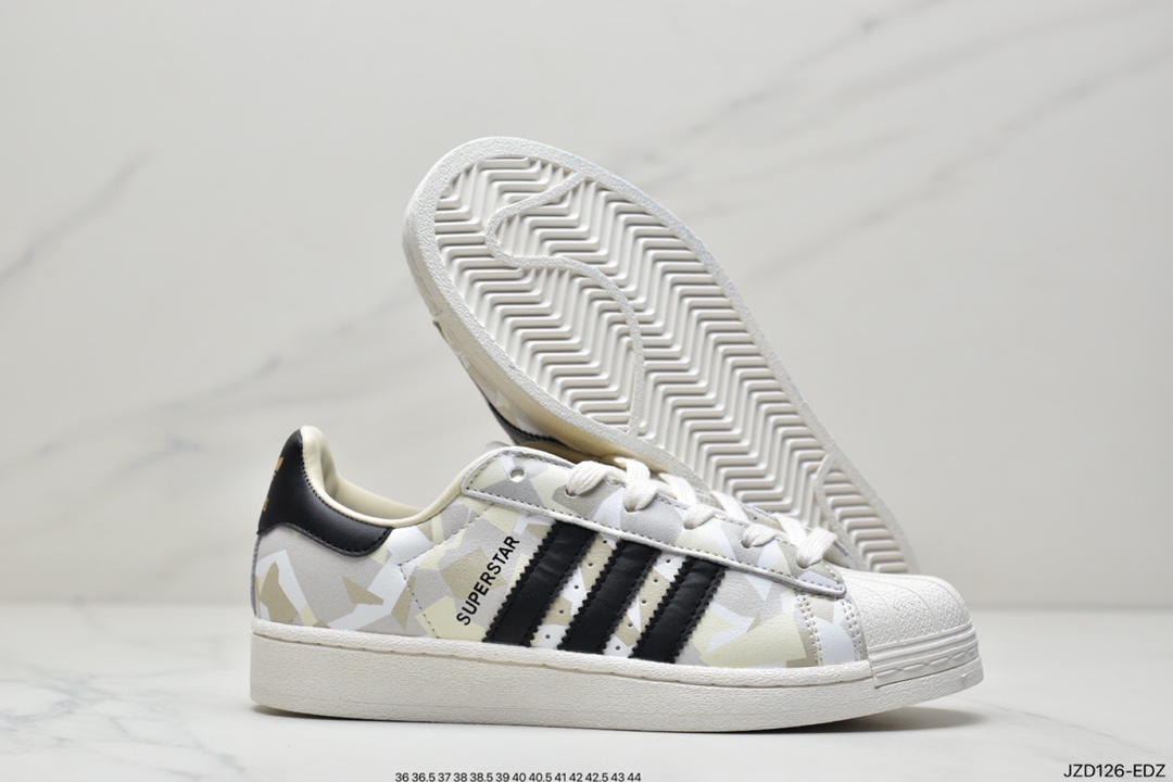 Clover adidas Originals Superstar Shell Head Classic Versatile Casual Sneakers” FY9022