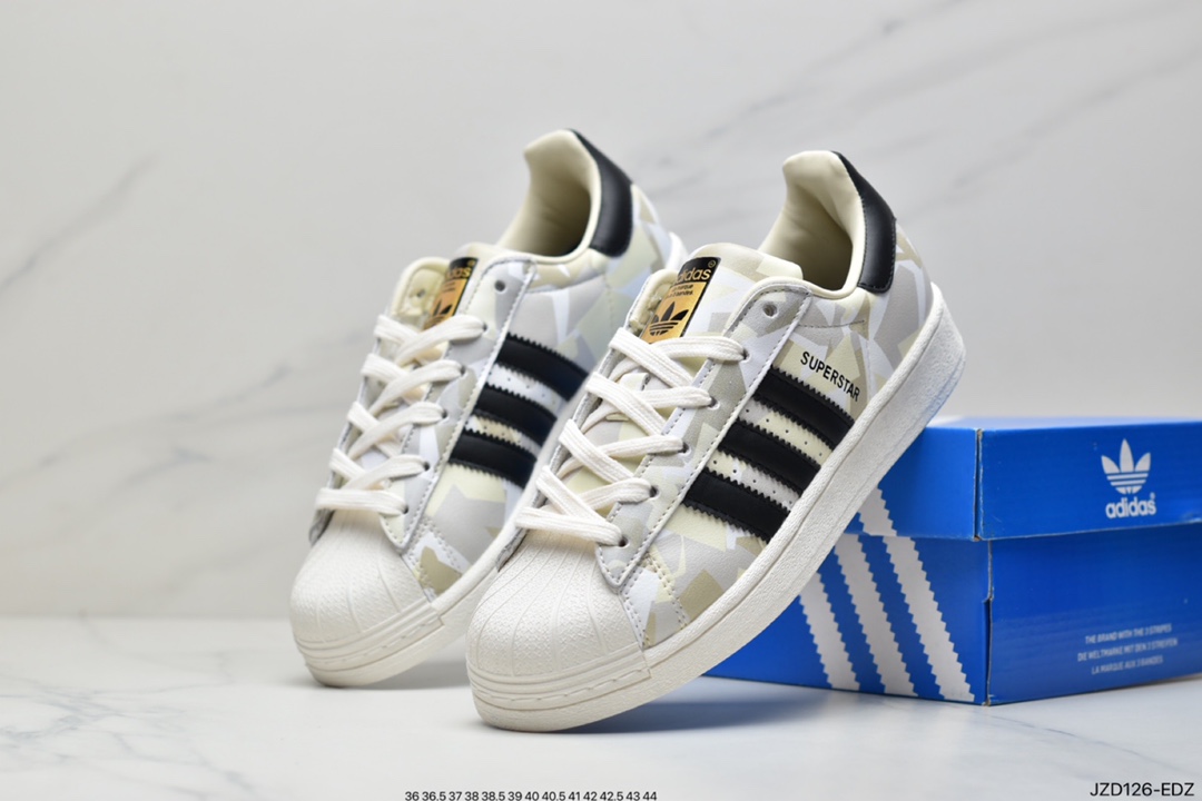 Clover adidas Originals Superstar Shell Head Classic Versatile Casual Sneakers” FY9022